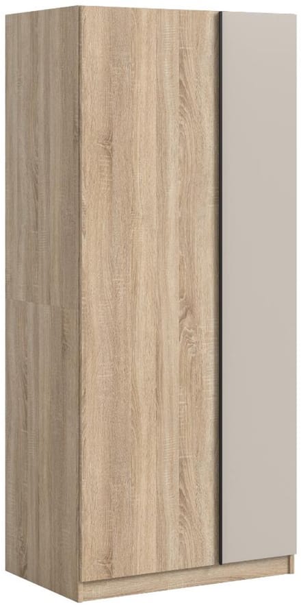 Kledingkast Oakland - 80x183x53 Cm - 2 Deuren - Met Legplanken - Sonoma Eik