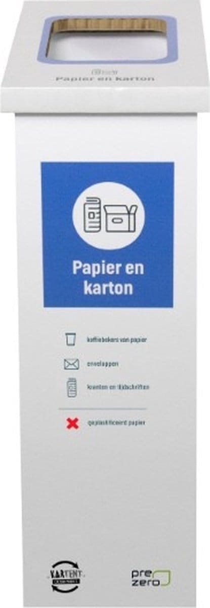 Kartonnen eco bin een vak - Papier/karton - 60 L prullenbak - Kartent