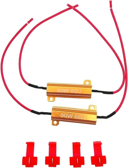2x 50W 6 Ohm LED Lamp Belastingsweerstanden voor Knipperfout Fix