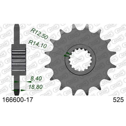 Tandwiel Afam 525 17 dents