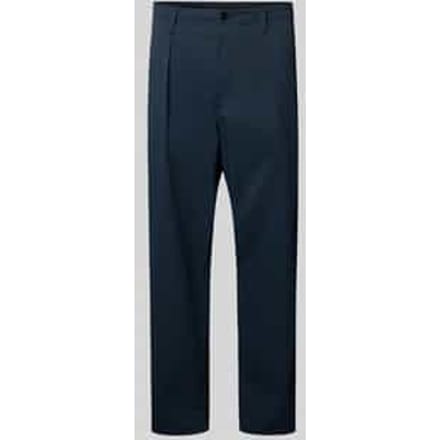 Straight fit chino met bandplooien