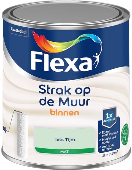 Flexa - Strak Op De Muur Binnen Mat - Iets Tijm - Mengverf - 1 L