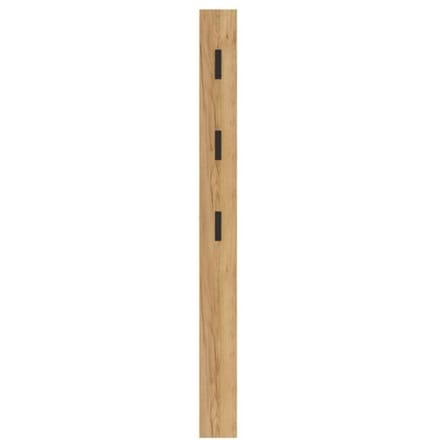 Garderobepaneel 3728 - MDF melaminehars gecoat - B 150 x D 30 x H 1700 mm -3 uitklapbare haken - eiken