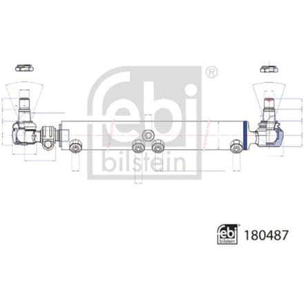 Werkcilinder, stuurbekrachtiging FEBI BILSTEIN 180487