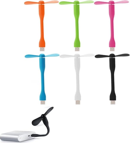 Mini USB ventilator - 90mm flexibele nek - afneembaar - ideaal voor onderweg - ShopVlot