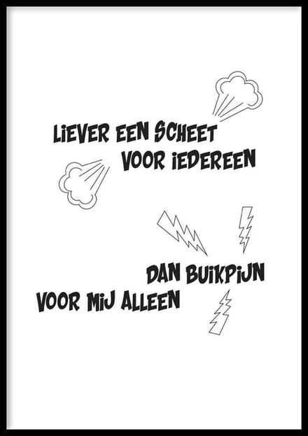Poster Voor Iedereen - 30x40 cm - Wc Poster - WALLLL
