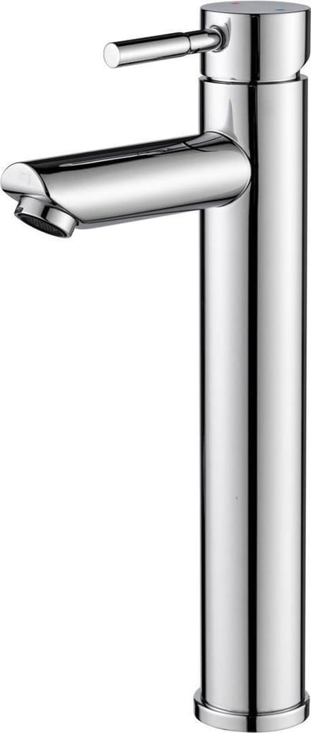 Diamond Line Eva - Wastafelmengkraan - Opbouw - Rond - Hoog - Chroom - 1 Greeps