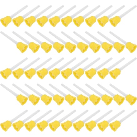 Embout de buse époxy jetable, 50 pièces, pour applicateur adhésif, accessoire de pointe de mélange dentaire white