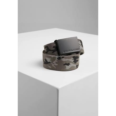 Urban Classics Canvas Unisex Riem - grijs camouflage - Standard