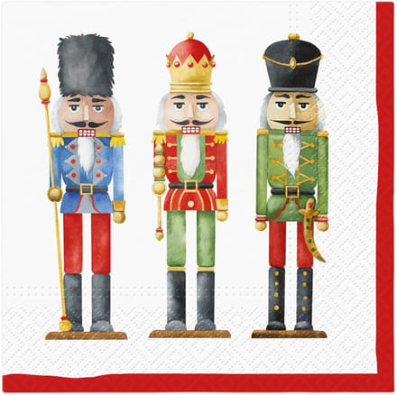 Lunch servetten Nutcracker's Soldiers - PAW Decor - 33x33 cm