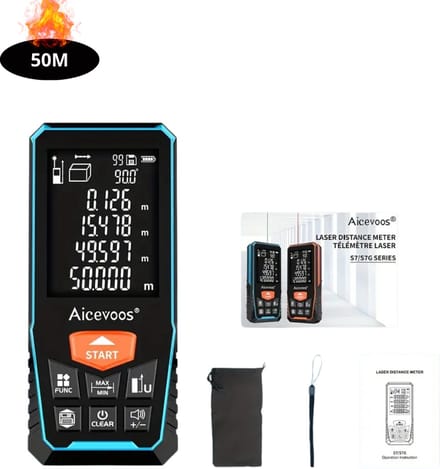 Livano Laserafstandsmeter - Laser - Afstandsmeter - Afstandmeter - Rangefinder - Digitale Meetlint - Precisiegereedschap - 50 Meter