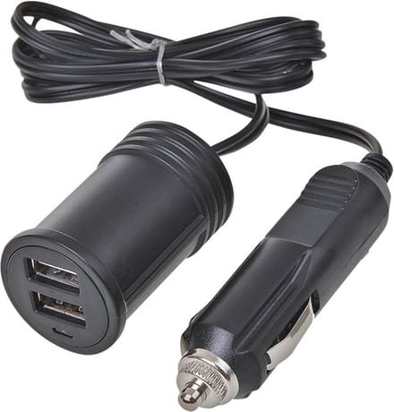 ProPlus Verlengkabel met 2-weg USB lader - 1 meter - 12/24V - Snelle oplading
