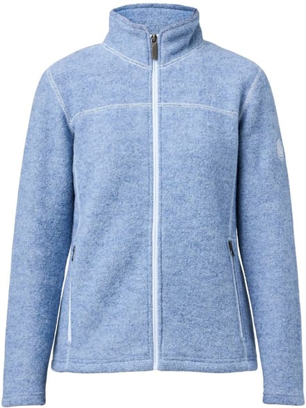 Ivanhoe dames wollen full-zip vest Beata Faded Denim - Blauw
