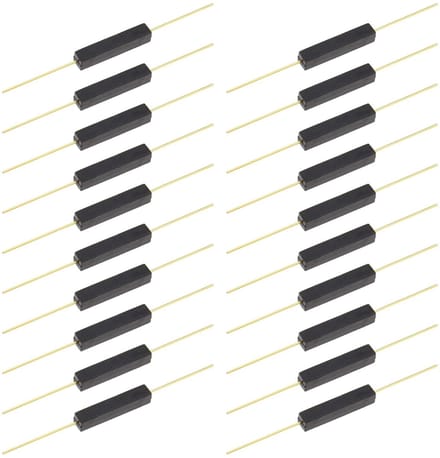 Dailygoody - Reed-schakelaar - Magneetschakelaar - Normaal open - Zwart - Inductieschakelaar - Geschikt voor loopbanden en breakers - 20 stuks