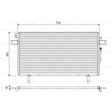 Condensator, airconditioning VALEO 814489