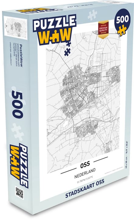 Puzzel Stadskaart Oss - Legpuzzel - Puzzel 500 stukjes - Plattegrond