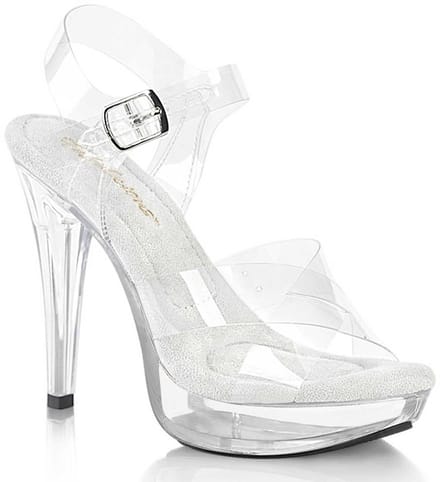 Fabulicious - COCKTAIL507 Sandaal met enkelband - US 14 - 45 Shoes - Transparant