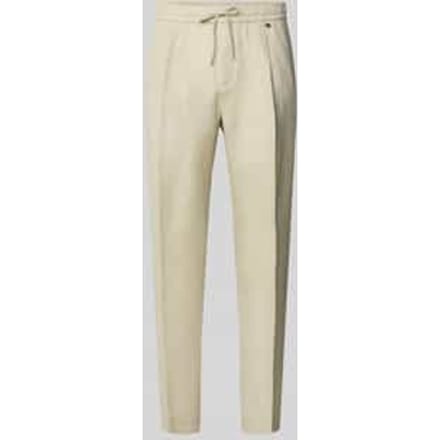 regular fit broek van mix van linnen en viscose model 'NEIL'