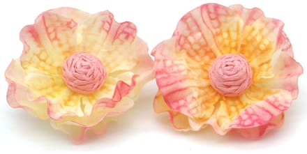 Oorbellen Bloem – Kunststof – 5.5cm – Roze