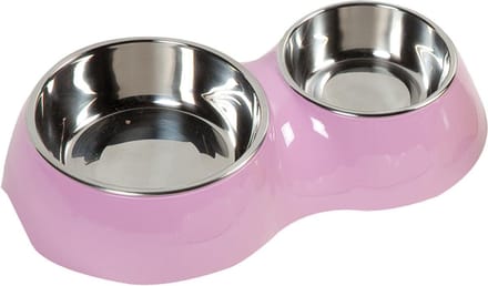 Flamingo voerbak - roze - 350 + 160 ml