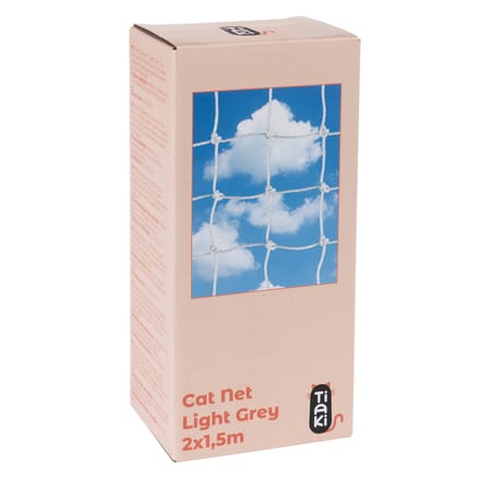 2 x 1,5m TIAKI Kattenbeschermingsnet met Draadversterking Grijs