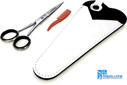 MEDLUXY® - Classic Snor en Baard Schaar + etui - Rechtshandig - 15 cm - Kappersschaar - Multifunctioneel