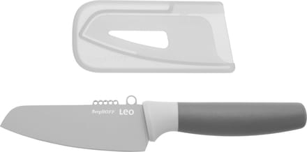 LEO Groentemes met zester grijs 11 cm - Grijs -