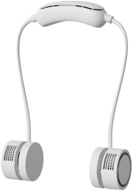 Nek Ventilator - Nekventilator - Draagbare Ventilator - Handventilator - USB Oplaadbaar - 3 Standen - Bladloos - 1600 mAh - Koelend Model - Wit