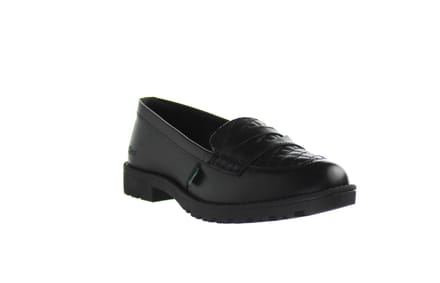 Kickers Lachly Quilt Loafer Damesschoenen Zwart