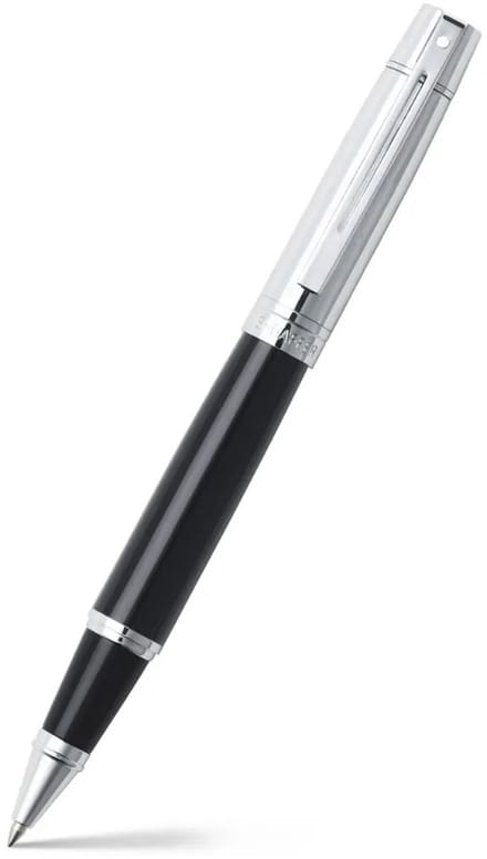 Sheaffer rollerball 300 - E9314 - black barrel chrome cap chrome plated