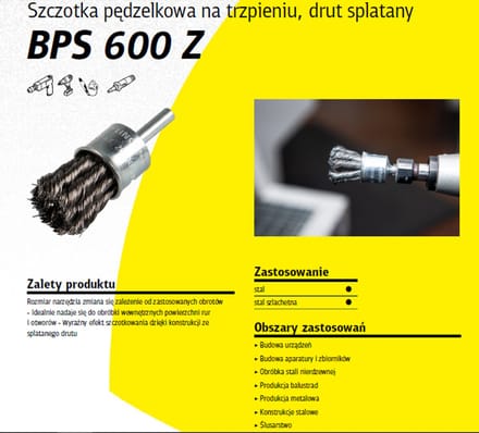Klingspor BPS 600 Z - Draadborstel - 19mm - Staal - Splat