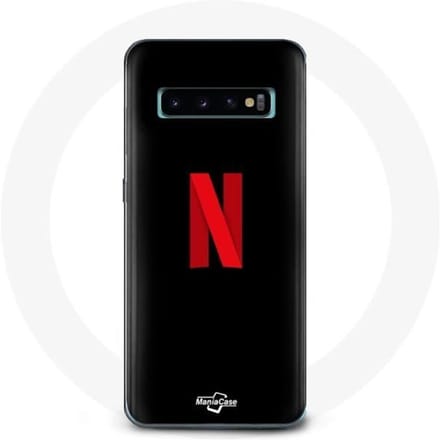 Coque - Netflix - Samsung Galaxy S10 Plus - Souple - Protection - Noir/Rouge noir