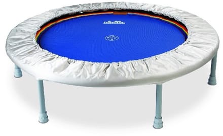 Heymans trampoline/rebounder Trimilin Mini Swing Inklapbare poten blauw-zilver