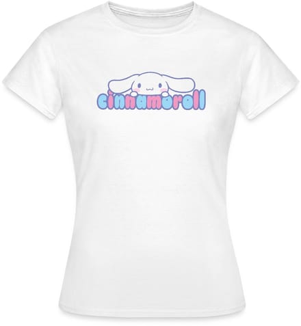 Cinnamoroll Gluurt Over De Letters T-Shirt Dames