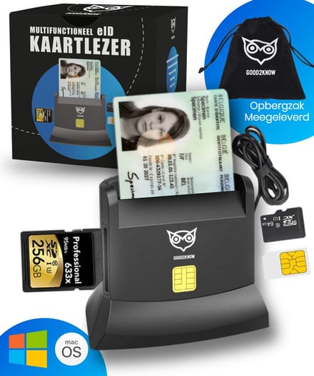 Good2know  – ID kaartlezer – eID – SD – SDHC – België – Mac – Windows