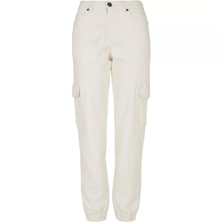 Urban Classics - Organic Stretch Denim Cargobroek - Taille, 32 inch - Wit