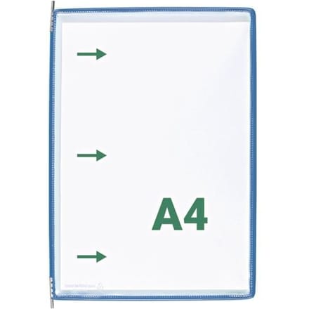 tarifold Zichtpaneel A4, Plastic, Blauw (doos 10 stuks)