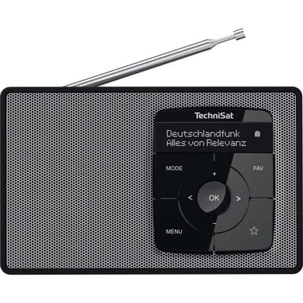 TechniSat DIGITRADIO 2 Radio DAB+, VHF (FM) DAB+, FM, Bluetooth Wekfunctie Zwart/zilver