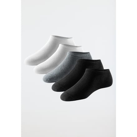 Schiesser Dames sneakers 5 Pack - Bluebird Dames Sokken - zwart, grijs, wit