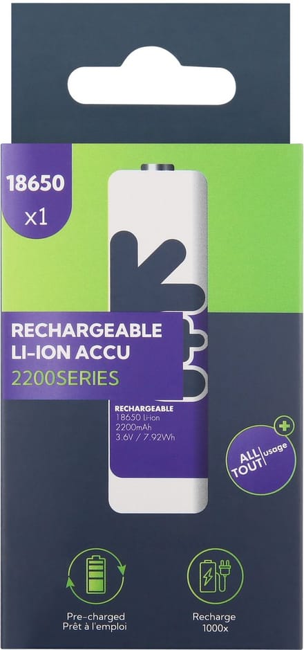 Uniross Rechargeable Lithium 18650 2200 BT 1 pack