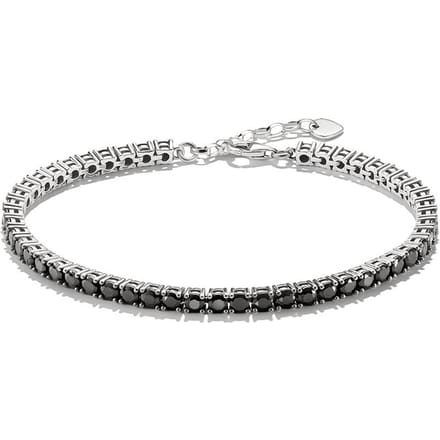 Thomas Sabo - A1484-643-11-l19,5v - Armband - Dames - 925 Zilver - 16-19,5cm - Sparkling Black