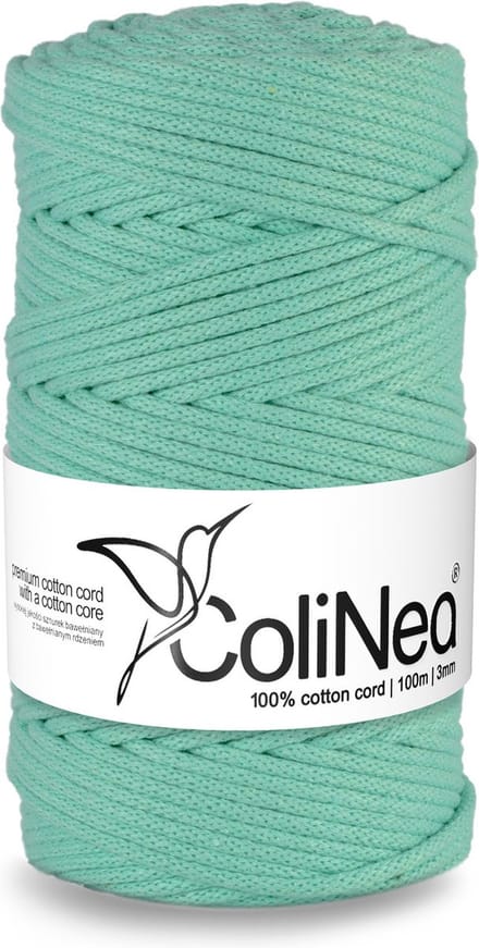 ColiNea - Touw - katoenen - koord - Katoenkoord - macramé - 3 mm x 100 m - celadon