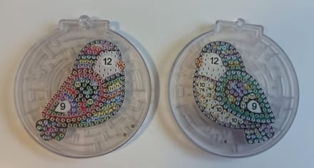 diamond painting - kerstboomversiering - sleutelhanger - doolhof/labyrinth maze game ( 2 stuks ) 312