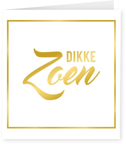 Gold white cards - Dikke zoen