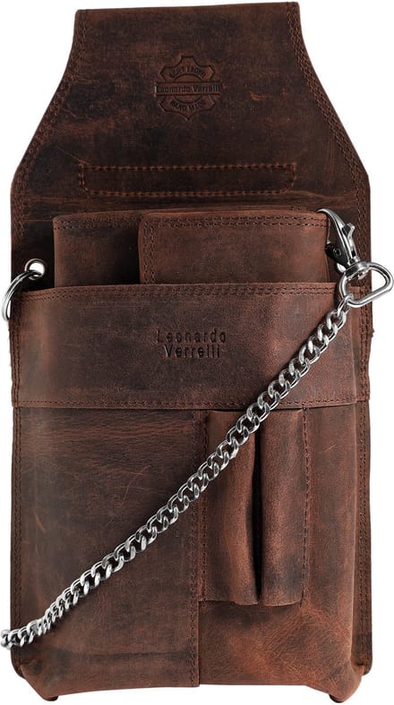Leonardo Verrelli Leonardo Verrelli unisex portemonnee Echtleren kelnersportemonnee,