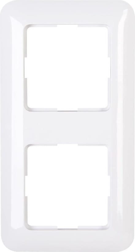 Afdekraam Dubbel - Schakelaarprogramma - Wandmontage - Schroef of klik - 152 x 09 cm - Arctisch Wit