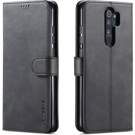LC.IMEEKE Luxe Book Case - Geschikt voor Xiaomi Redmi Note 8 Pro Hoesje - Zwart