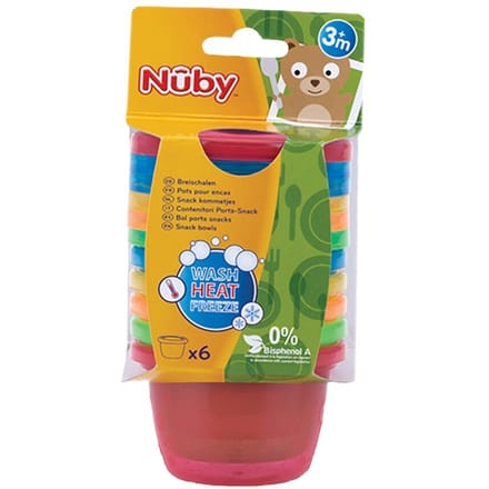 Nuby Kommetje met deksel 118ml 6 Stuks