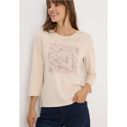 Dames-T-shirt met lange mouwen Cecil Clear Mind FP