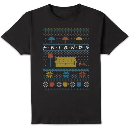 Friends Sofa Knit Christmas t-shirt - Zwart - M